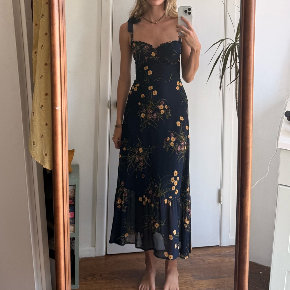 Floral Navy Maxi Dress